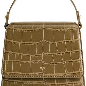 NEW JW PEI Fae top handle cross body bag in Olive Croc
